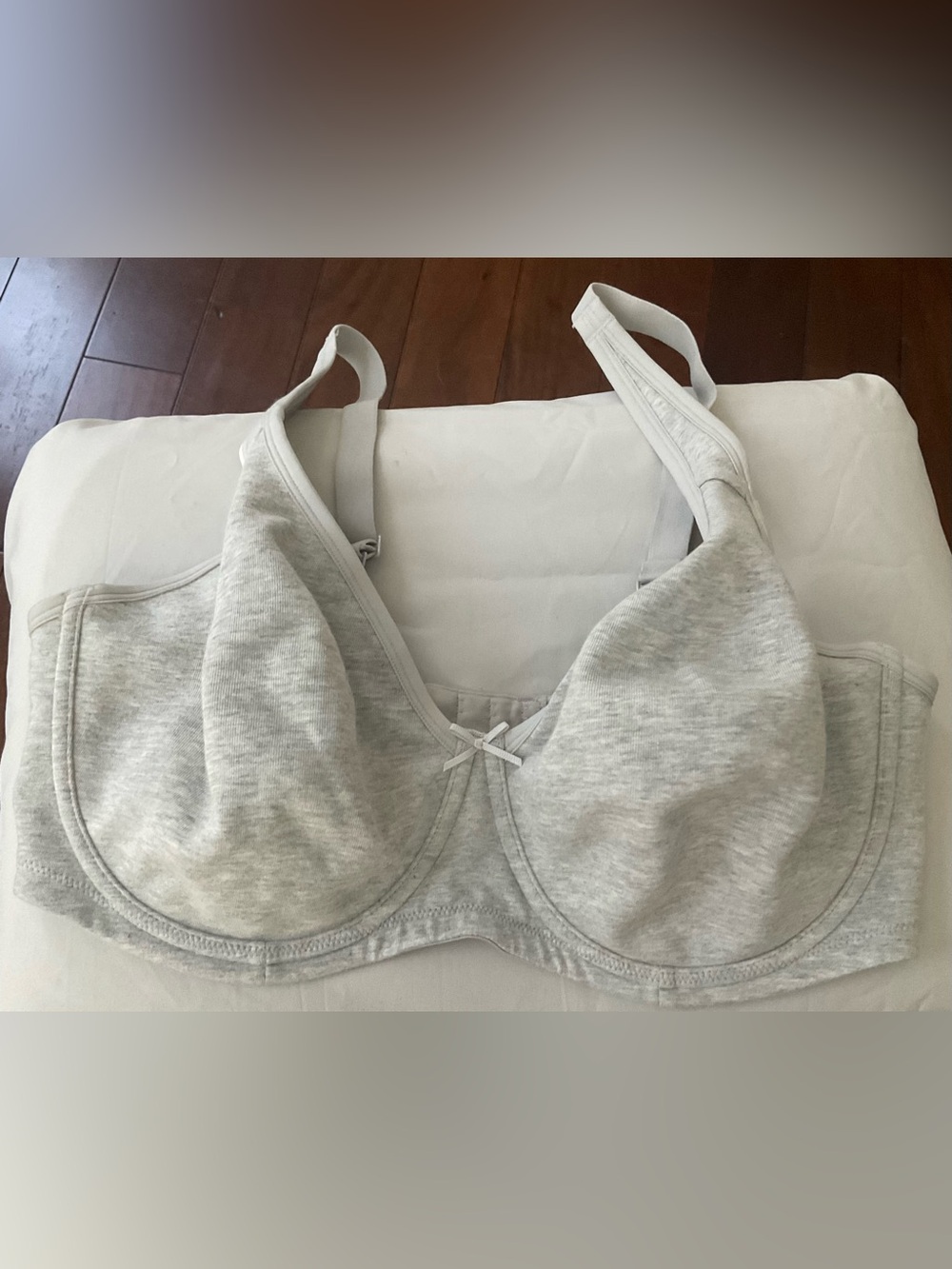 Fruit of the Loom Gray & White Comfort Bra Plus sized
